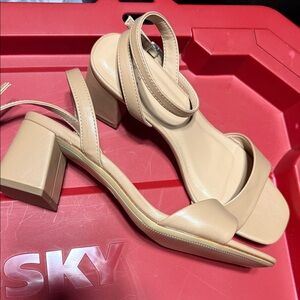 a new day Cream Block Heel Sandals